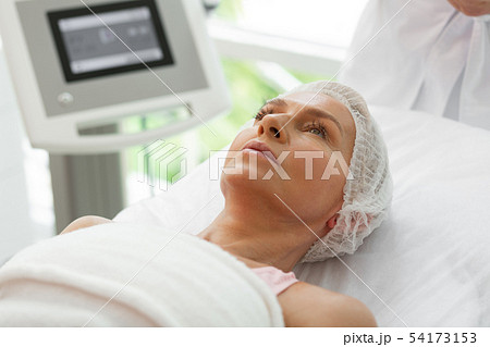 Face of a nice serious aged woman Face of a nice serious aged woman 54173153