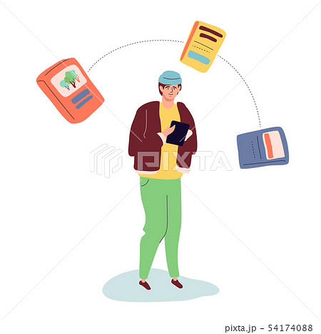 Online library - modern colorful flat design style illustration Online library - modern colorful flat design style illustration 54174088