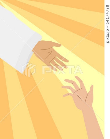 Hands Reach Religion Illustration 54174739
