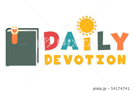 Daily Devotion Lettering Illustration 54174741