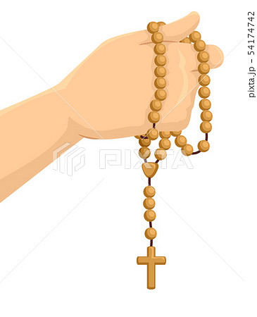 Hand Rosary Illustration 54174742