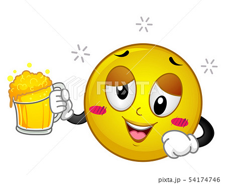 Smiley Drunk Illustration 54174746