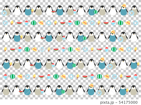 夏天企鵝例證背景樣式 夏天企鵝例證背景樣式 54175000