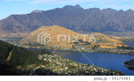 Aerial scene of Queenstown, New Zealand Aerial scene of Queenstown, New Zealand 54175461