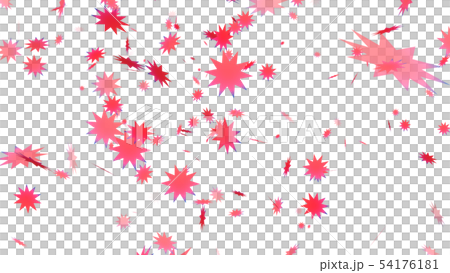 CGパーティクル　ピンク色の星 54176181