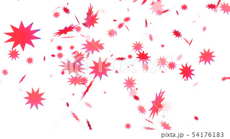 CGパーティクル　ピンク色の星 54176183