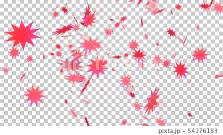 CGパーティクル　ピンク色の星 54176183