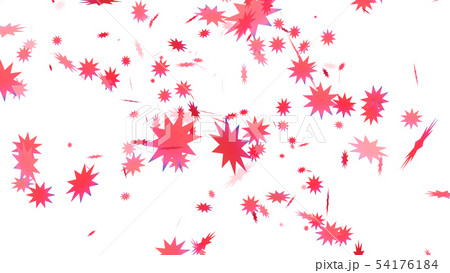 CGパーティクル　ピンク色の星 54176184