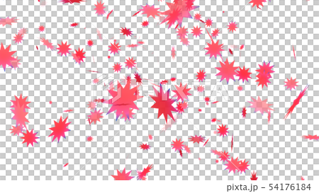 CGパーティクル　ピンク色の星 54176184