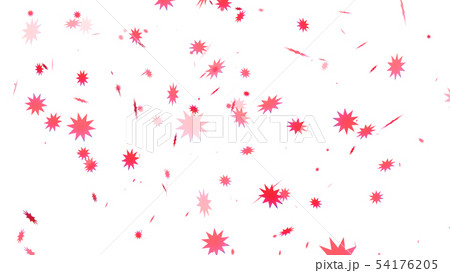 CGパーティクル　ピンク色の星 54176205