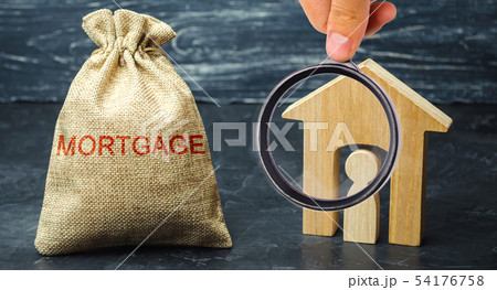 A bag with money and the word Mortgage  54176758