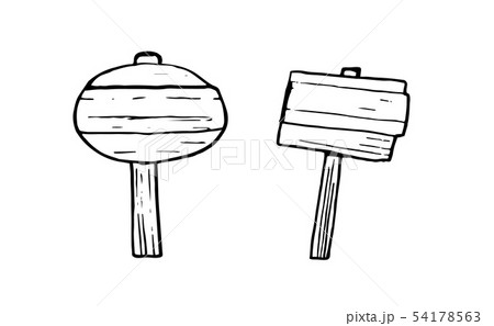 grunge wooden plank hand drawn vector 54178563