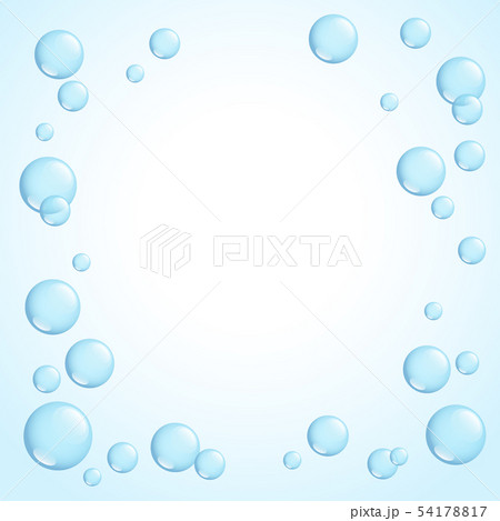 Framr with bright sparkling soap bubbles, vector illustration. 54178817