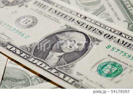 A background with american one dollar bills A background with american one dollar bills 54179307