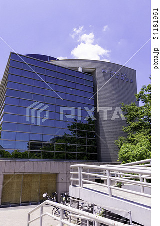 下石井公園 西川アイプラザ 幸町図書館 岡山県岡山市の写真素材