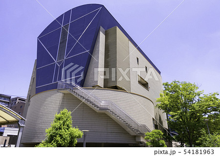 下石井公園 西川アイプラザ 幸町図書館 岡山県岡山市の写真素材