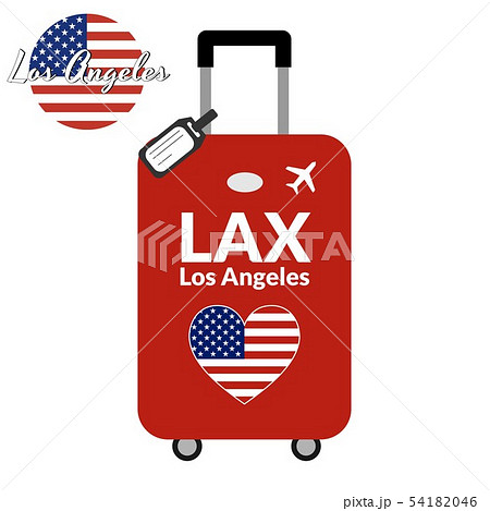 Luggage with airport station code IATA or location identifier and destination city name Los Angeles Luggage with airport station code IATA or location identifier and destination city name Los Angeles 54182046
