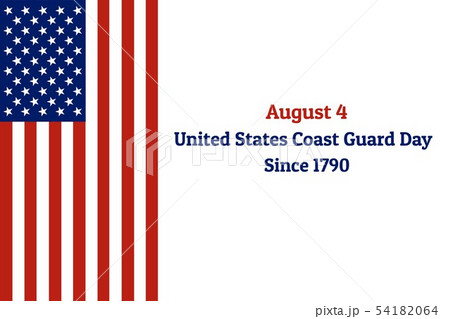 Coast Guard Day holiday background with national flag of the United States of America. Annual Coast Guard Day holiday background with national flag of the United States of America. Annual 54182064