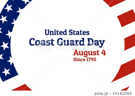 Coast Guard Day holiday background with national flag of the United States of America. Annual Coast Guard Day holiday background with national flag of the United States of America. Annual 54182089