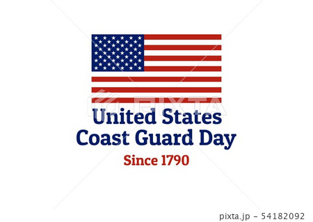 Coast Guard Day holiday background with national flag of the United States of America. Annual Coast Guard Day holiday background with national flag of the United States of America. Annual 54182092