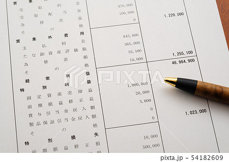 決算報告書 決算書 貸借対照表 ビジネスシーン 決算報告書 決算書 貸借対照表 ビジネスシーン 54182609