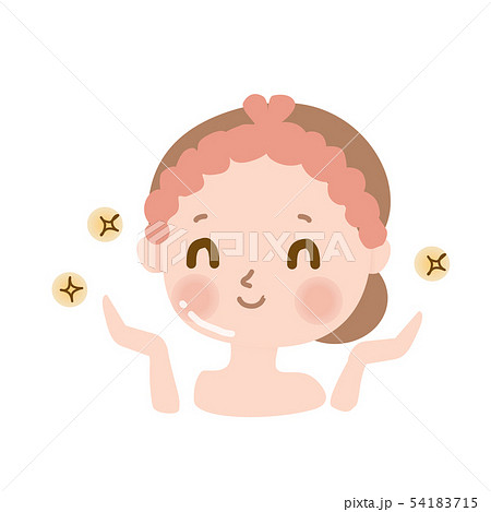 綺麗な肌の女性のイラスト素材