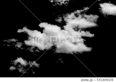 White cloud textured and sky isolated on black White cloud textured and sky isolated on black 54184029