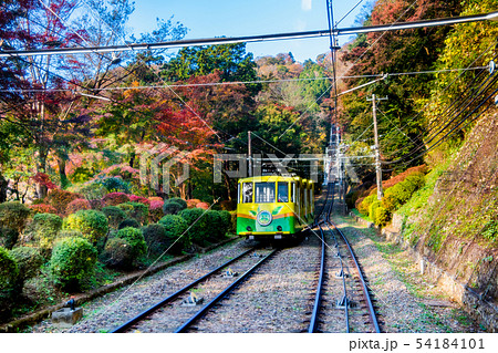 東京 紅葉の高尾山ケーブルカー 東京 紅葉の高尾山ケーブルカー 54184101