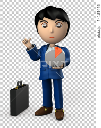 A businessman who analyzes the market 54185466