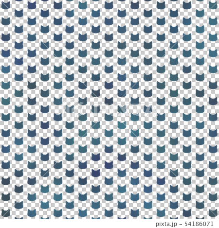 短毛猫の顔　ブルー 54186071