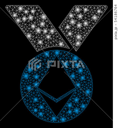 Bright Mesh Carcass Ethereum Medal with Ribbons with Flare Spots Bright Mesh Carcass Ethereum Medal with Ribbons with Flare Spots 54186764