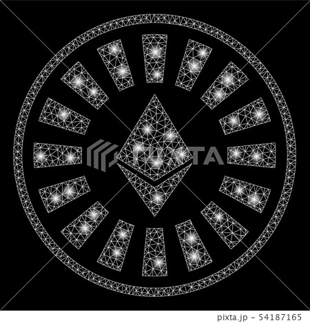 Bright Mesh Network Ethereum Casino Roulette with Light Spots 54187165