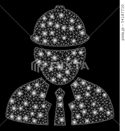 Bright Mesh 2D Engineer with Light Spots Bright Mesh 2D Engineer with Light Spots 54187710