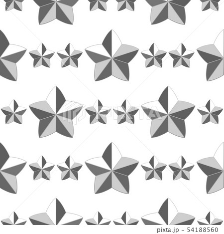 星型スタッズのシームレスパターン 横ライン シルバーのイラスト素材