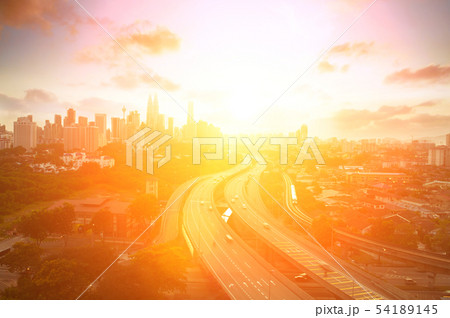 Kuala Lumpur skyline at sunset 54189145
