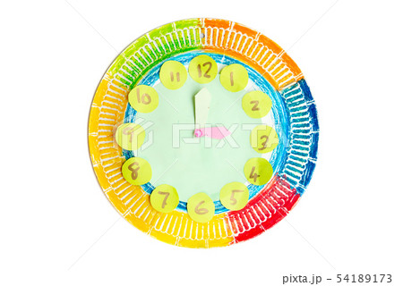Colorful child handwork clock 54189173