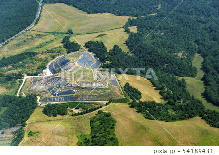 Slate pit in italy aerial view 54189431