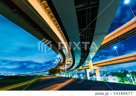 首都高速　江北ジャンクションの夜景 54189477