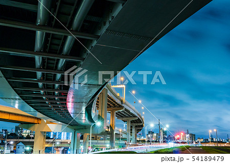 首都高速　江北ジャンクションの夜景 54189479