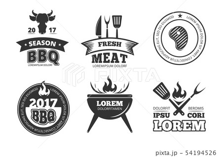 Barbecue Grill q Steak House Restaurant のイラスト素材