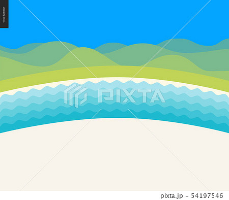 Summer beach landscape background 54197546