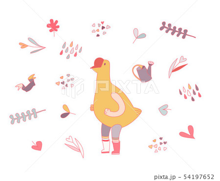 Love goose and gardening staff 54197652