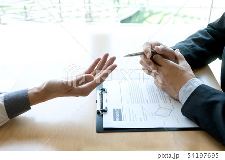 Job interview businessman listen to New staff 54197695