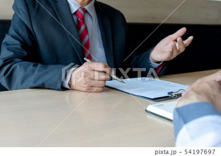 Job interview businessman listen to New staff 54197697