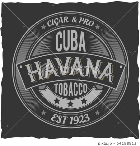Vintage label design with lettering composition 54198913