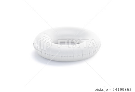 Blank white swim ring mockup isolated, side view, 3d rendering 54199362