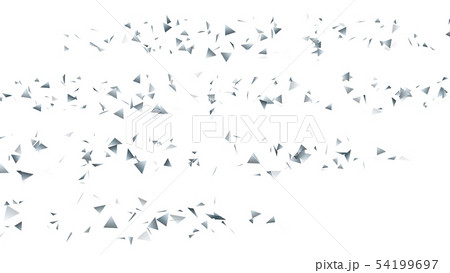 CGパーティクル　銀色のトライアングル 54199697