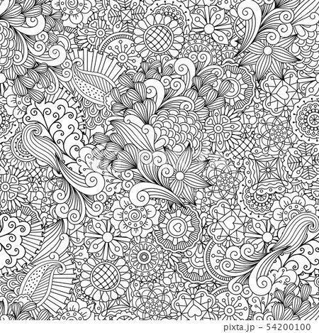 Full frame outline of elegant seamless pattern Full frame outline of elegant seamless pattern 54200100