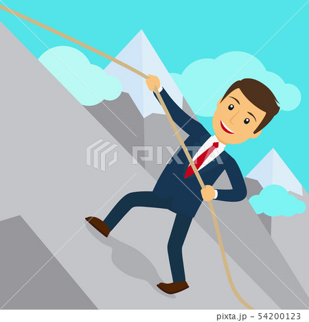 Businessman uphill climb Businessman uphill climb 54200123