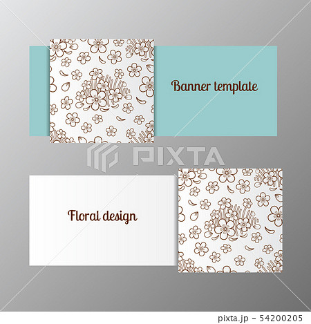 Horizontal banner template ornate flower Horizontal banner template ornate flower 54200205